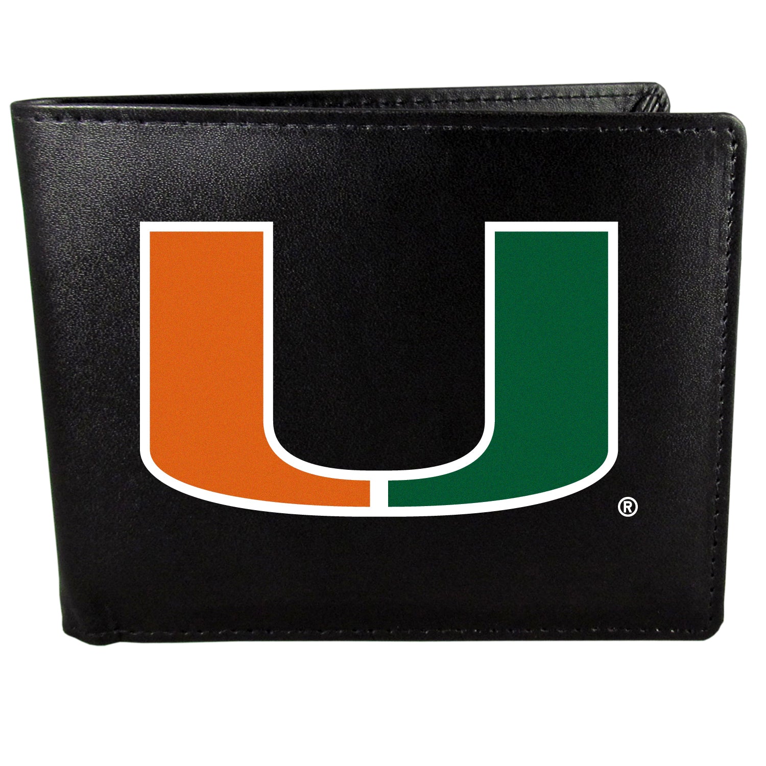 Miami Hurricanes Leather Bi-fold Wallet w/Large Logo
