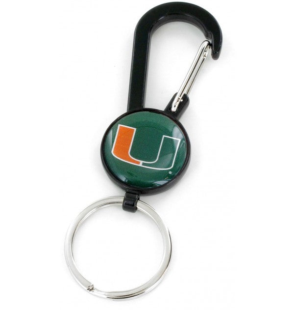 Miami Hurricanes Metal Carabiner Keychain