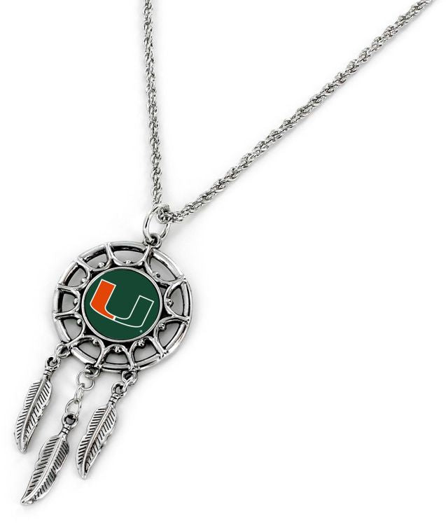 Miami Hurricanes Dream Catcher Pendant