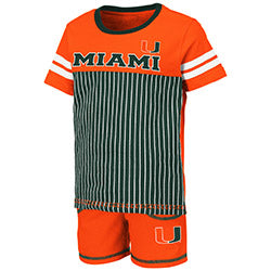 Miami Hurricanes Colosseum TODDLER BOY'S HALIFAX SET - ORANGE /GREEN