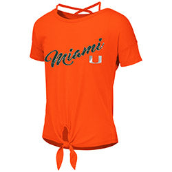 Miami Hurricanes GIRL'S LINZ BALLERINA TEE - ORANGE