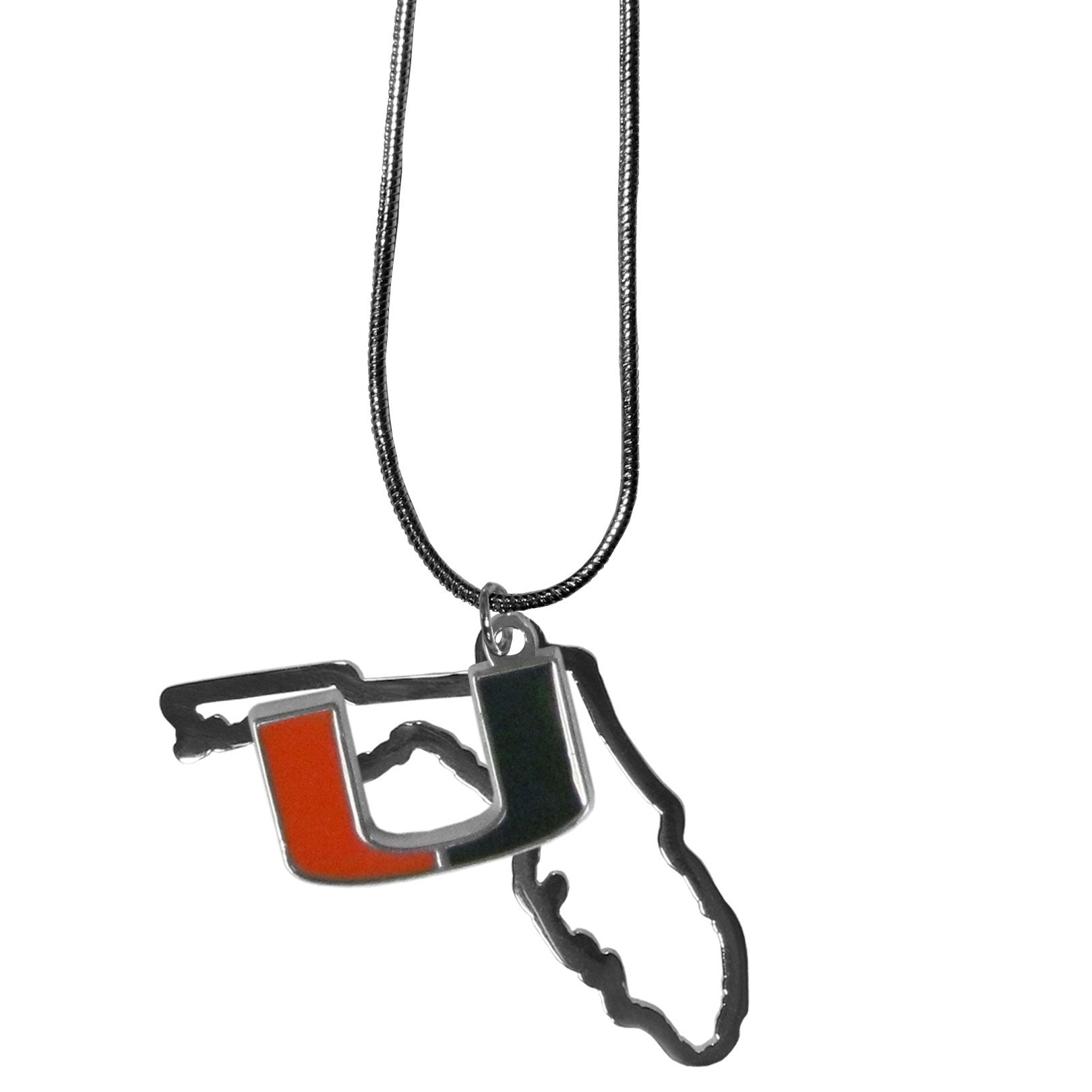 Miami Hurricanes State Charm Necklace