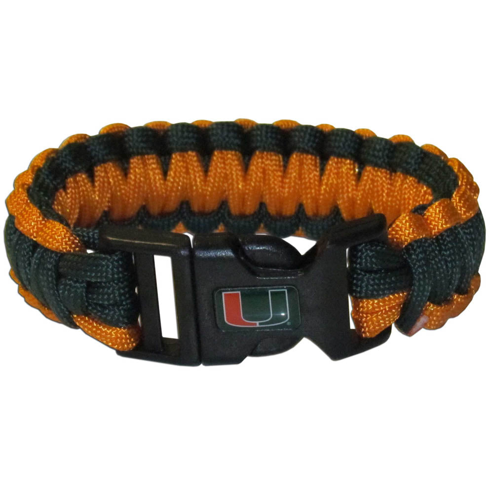Miami Hurricanes Orange/Green Survivor Bracelet