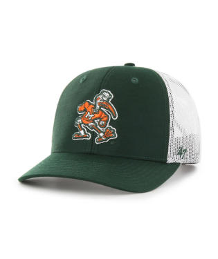 Miami Hurricanes '47 Brand Sebastian Snapback Trucker Hat - Green/White
