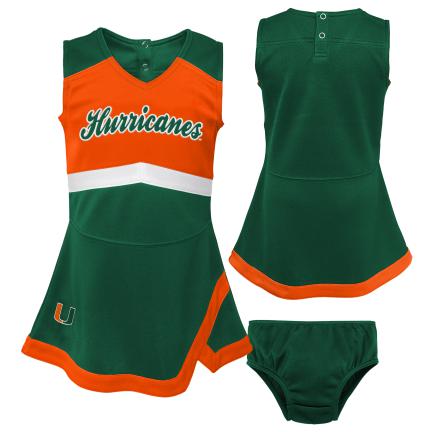 Miami Hurricanes Toddler Cheer Captain Outfit - Orange/Green