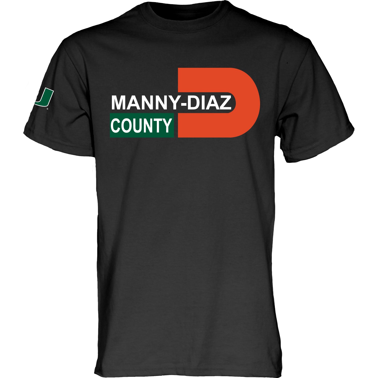 Miami Hurricanes Manny Diaz County T-Shirt - Heather Black