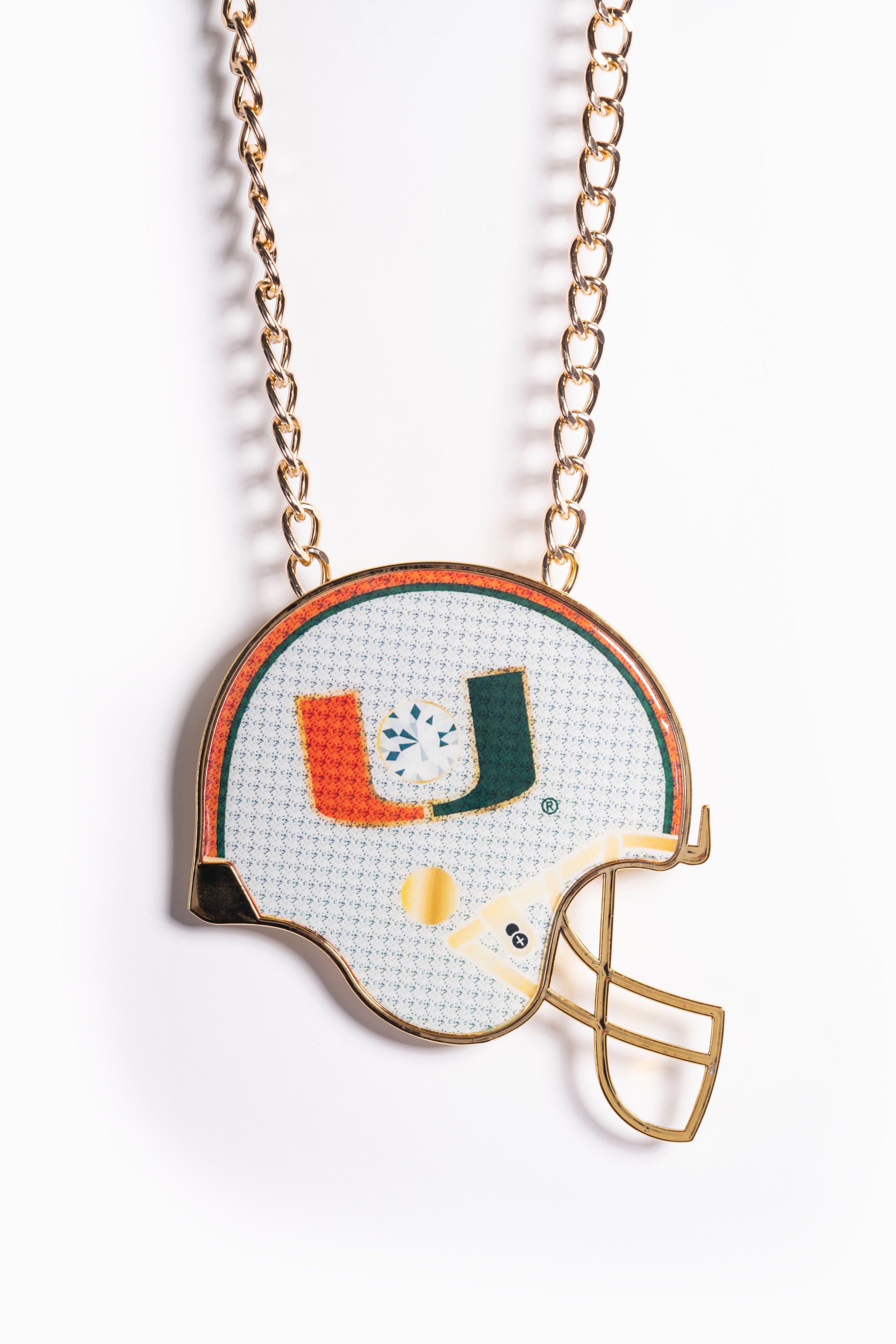 Miami Hurricanes Dyme Lyfe Plastic TC5 Helmet Turnover Chain