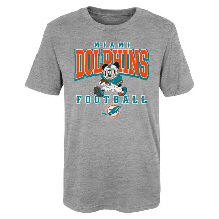 Miami Dolphins Disney Mickey The Drive Youth T-Shirt - Heather Grey