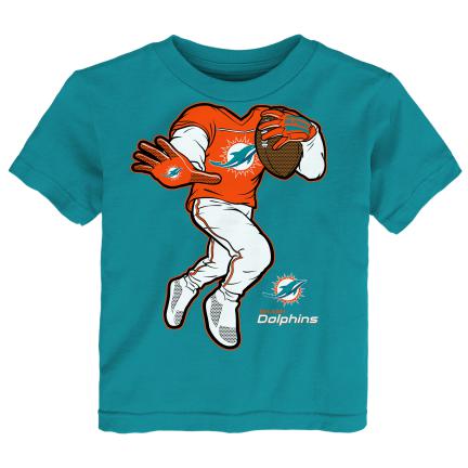 Miami Dolphins Toddler Stiff Arm T-Shirt - Aqua