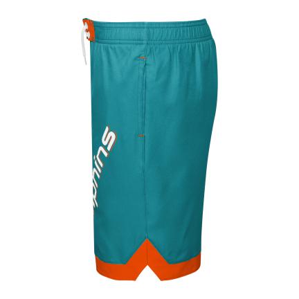 Miami Dolphins Youth Swim Trunks Bathing Suit - Aqua/ Orange