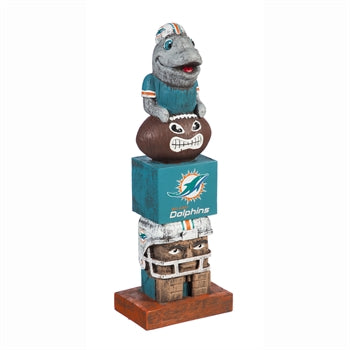 Miami Dolphins Tiki Totem Garden Staute -TD Mascot