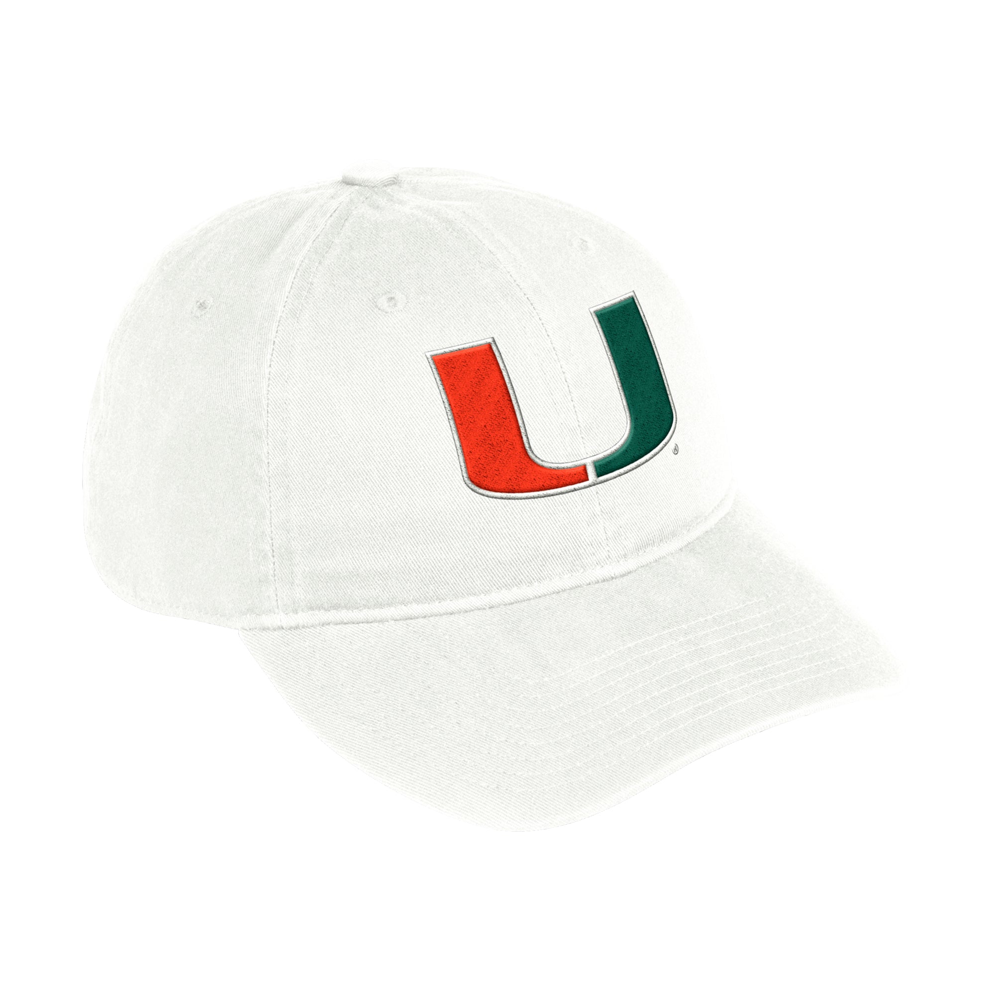 Miami Hurricanes adidas Cotton Slogan Adjustable Hat- White
