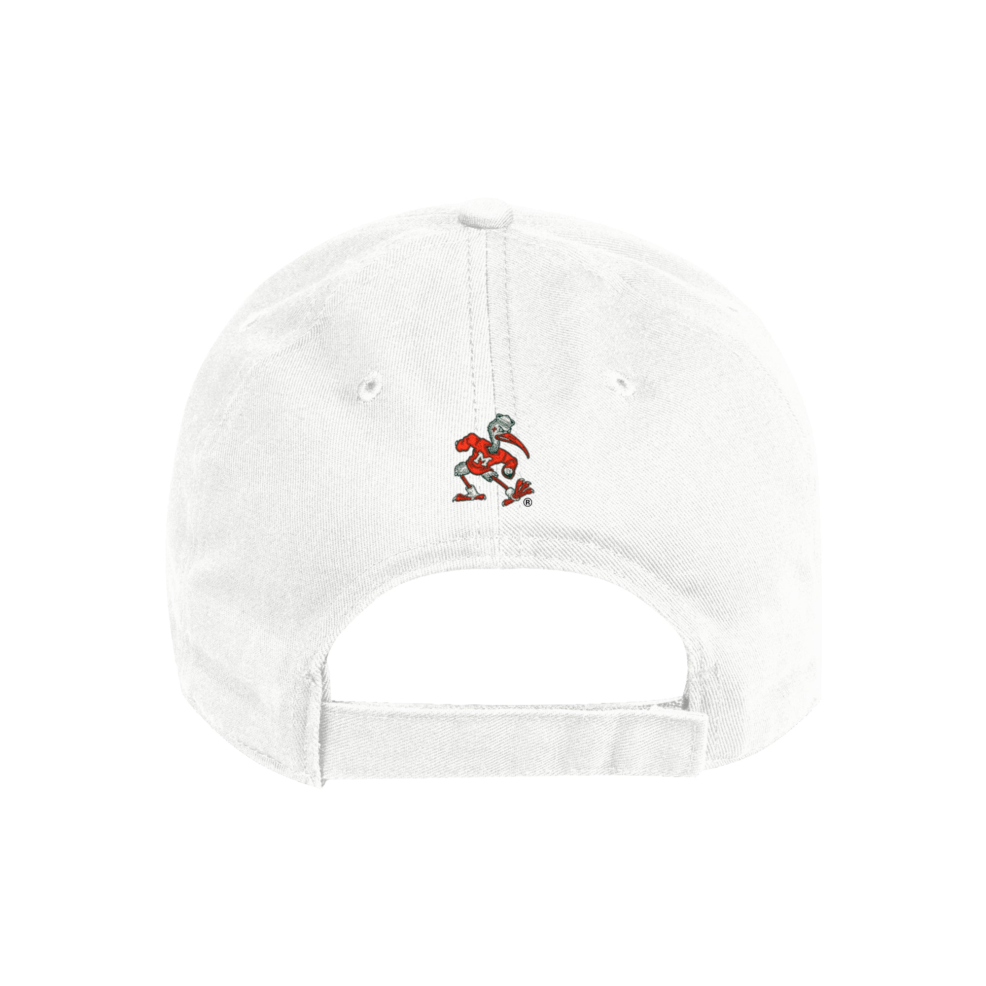 Miami Hurricanes adidas Coaches Structured Adjustable Hat - White