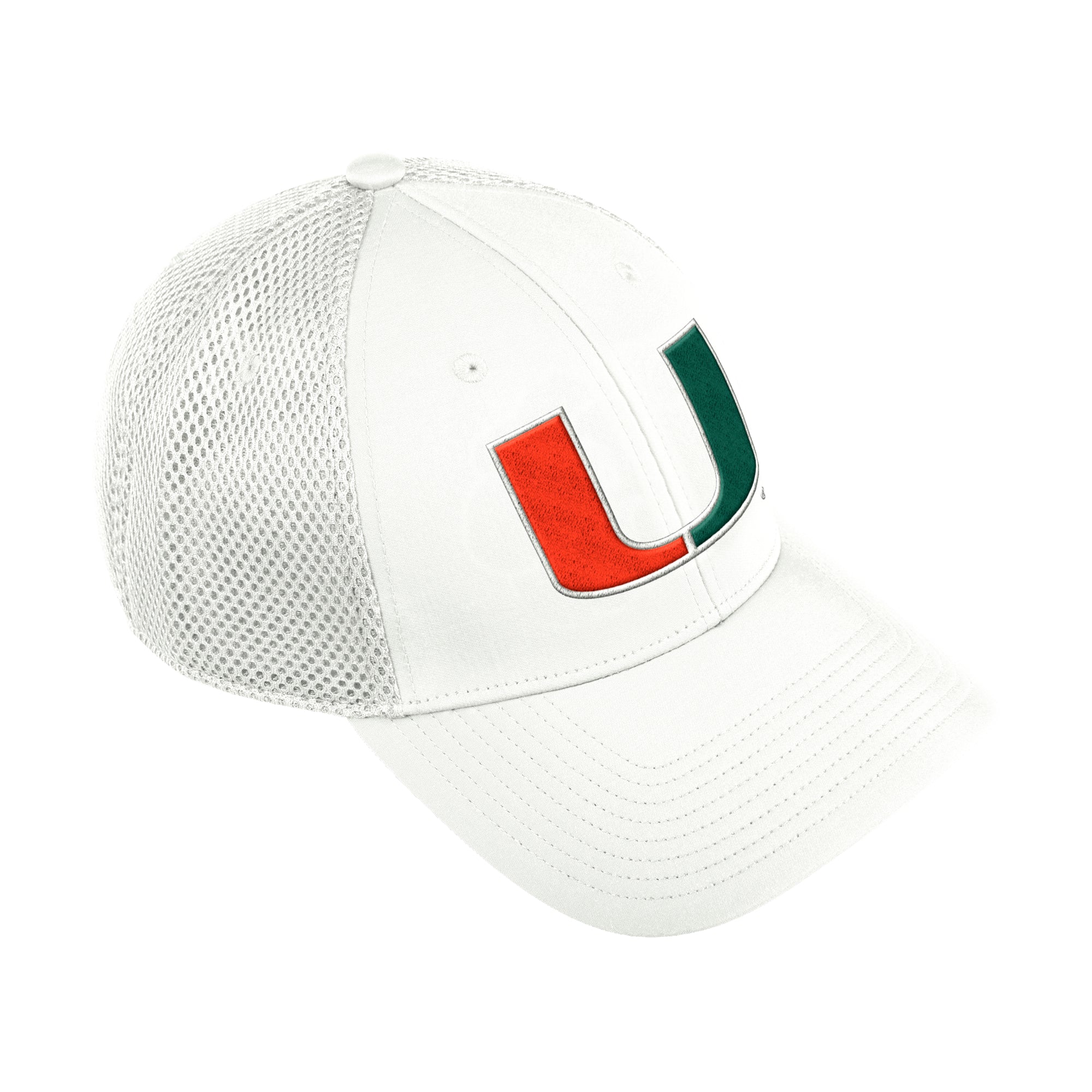 Miami Hurricanes adidas Coaches Structured Adjustable Hat - White