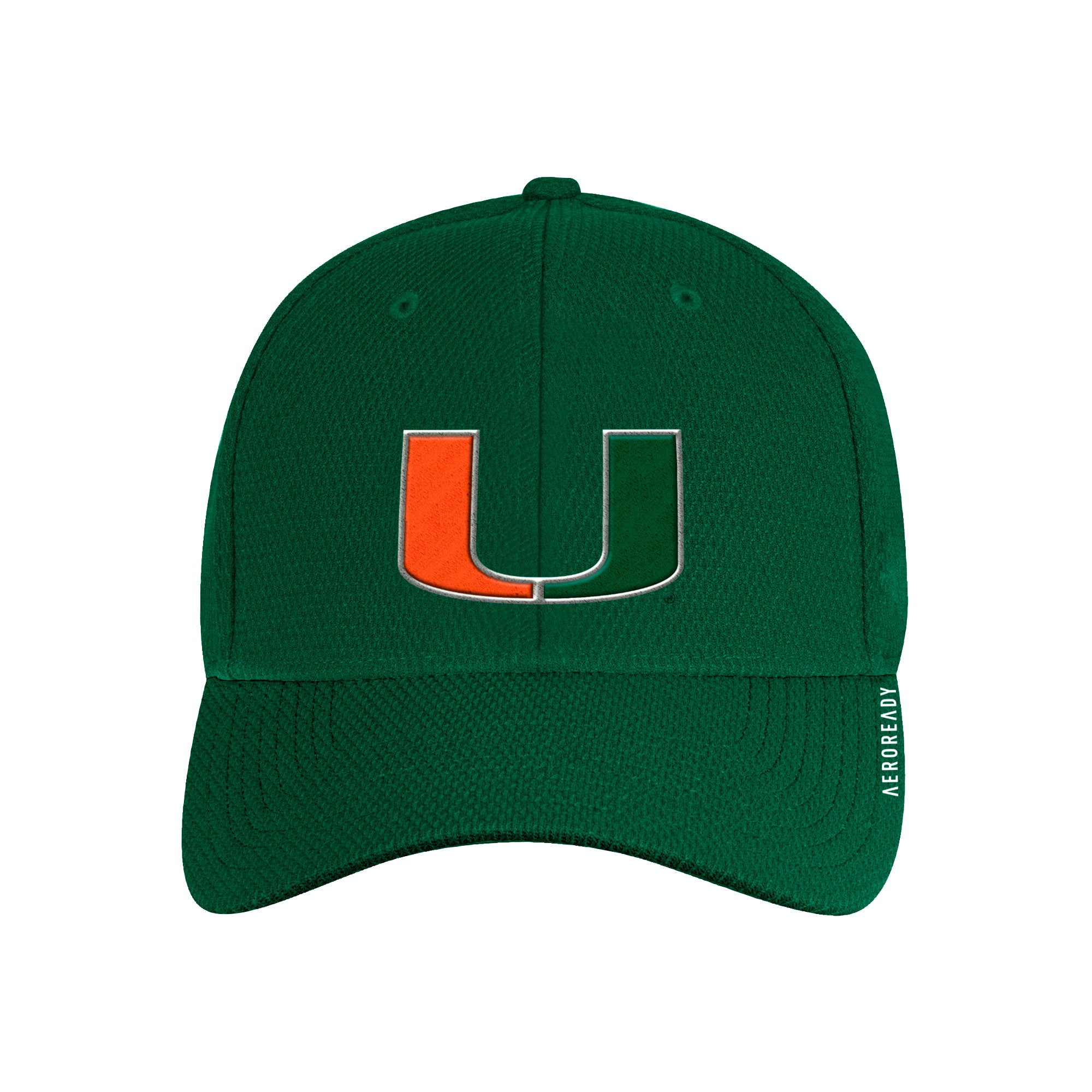 Miami Hurricanes adidas Coaches Structured Stretch Flex Hat - Green