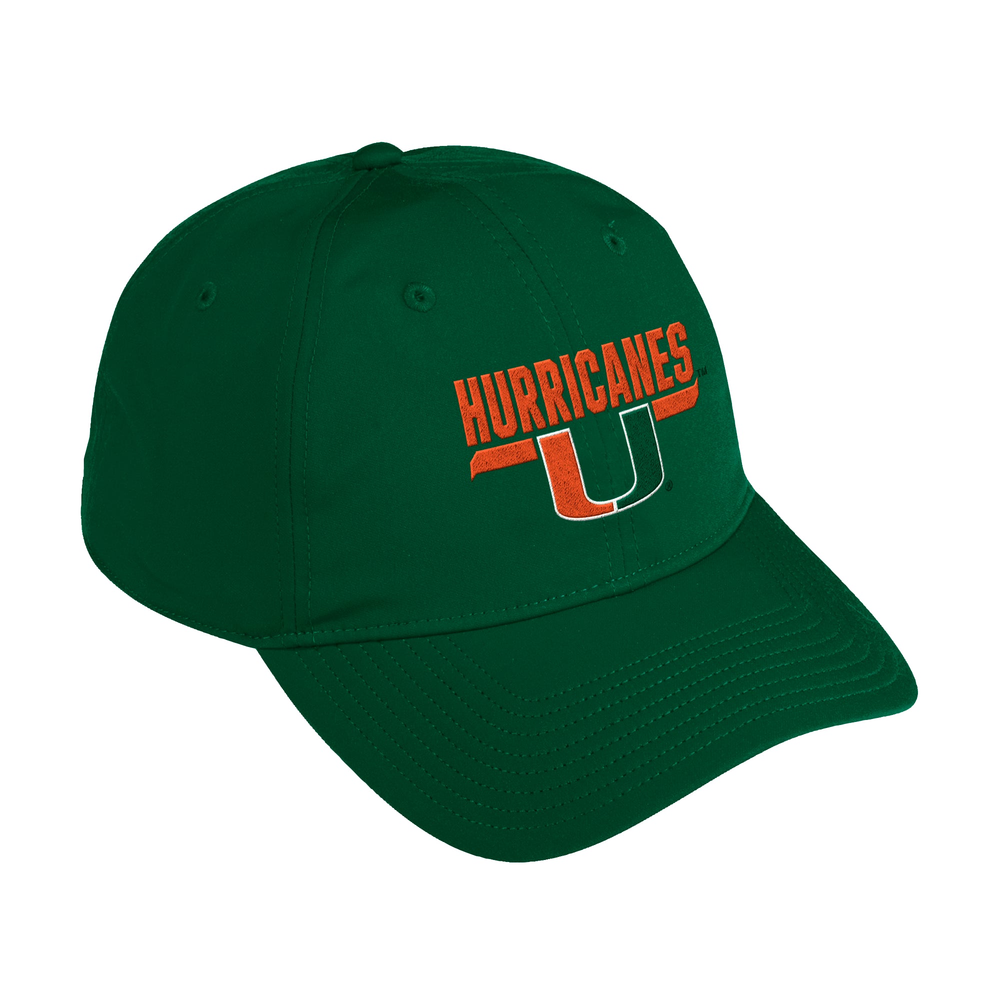 Miami Hurricanes adidas Locker Room Slouch Adjustable - Green