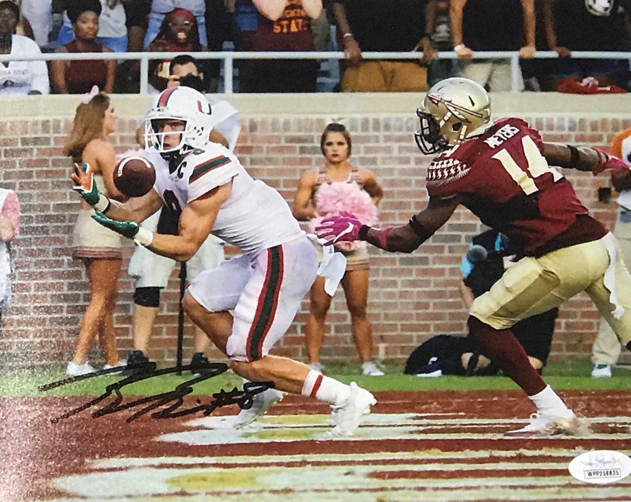 Braxton Berrios Signed 8x0 Photo with JSA Cert - FSU TD