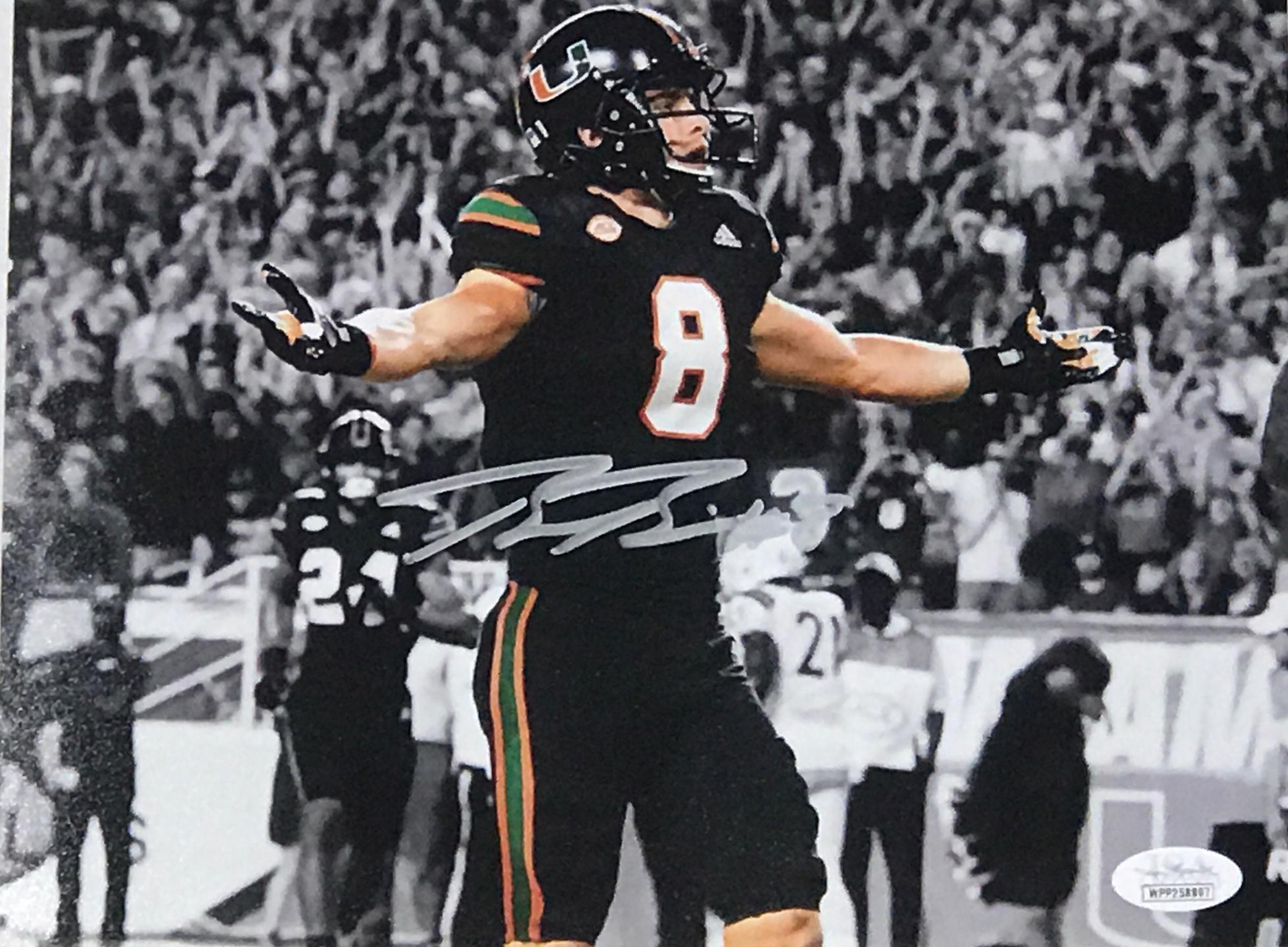 Braxton Berrios Signed 8 x 10 Photo with JSA Cert - Miami Nights