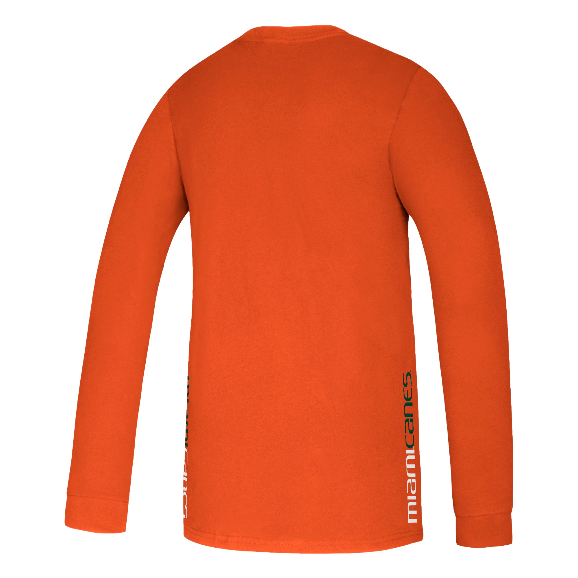 Miami Hurricanes adidas Youth Locker Side by Side Amplifier L/S T-Shirt - Orange