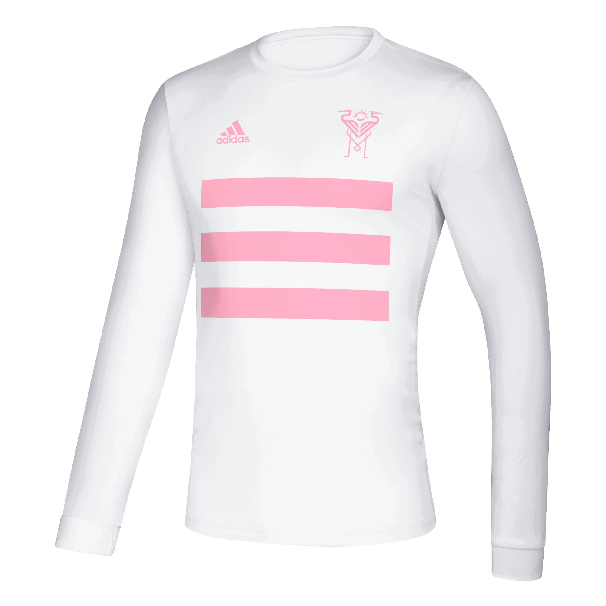 Inter Miami CF 2021 adidas Creator L/S Men's Three Stripes T-Shirt - White