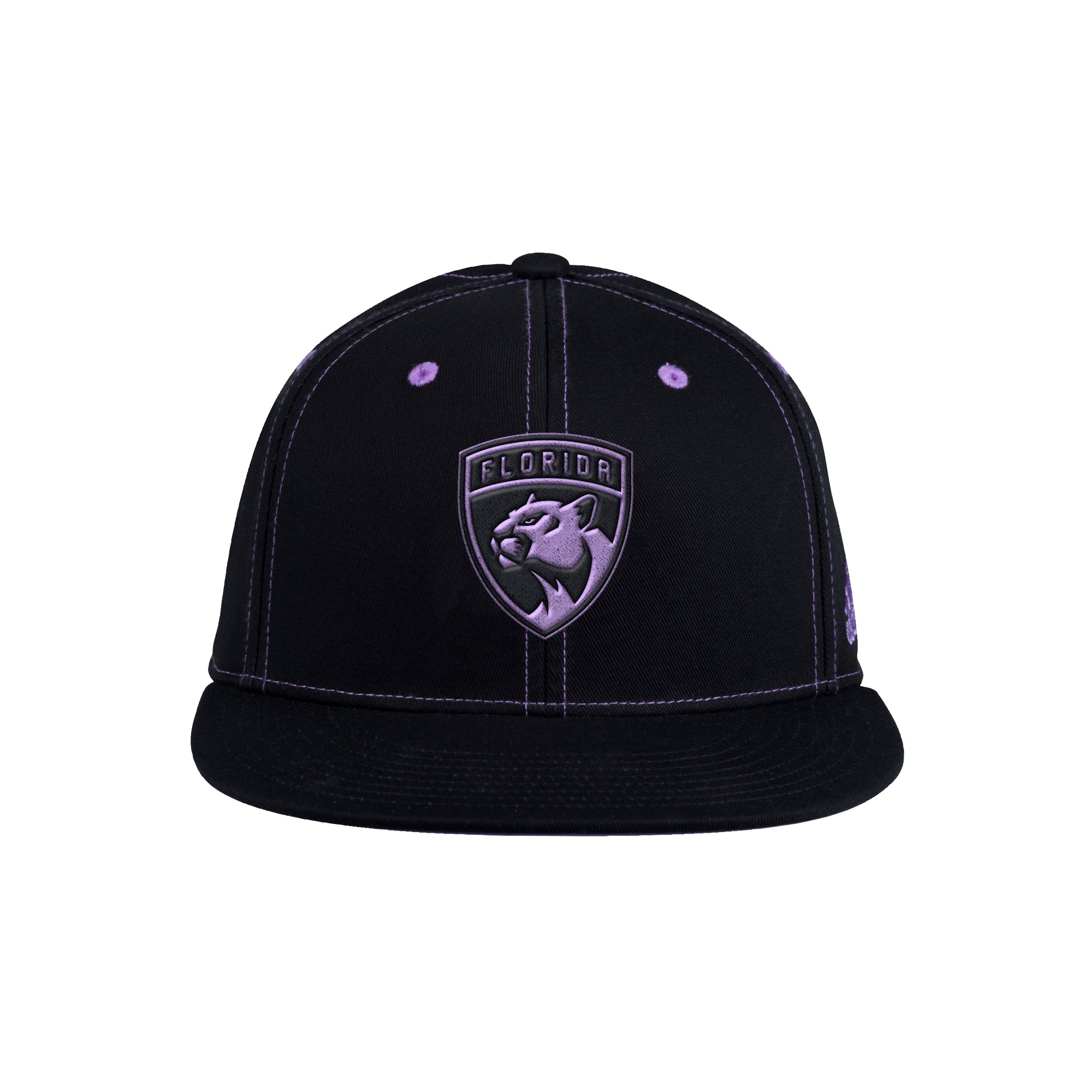 Florida Panthers adidas Hockey Fights Cancer Flat Brim Snapback - Black