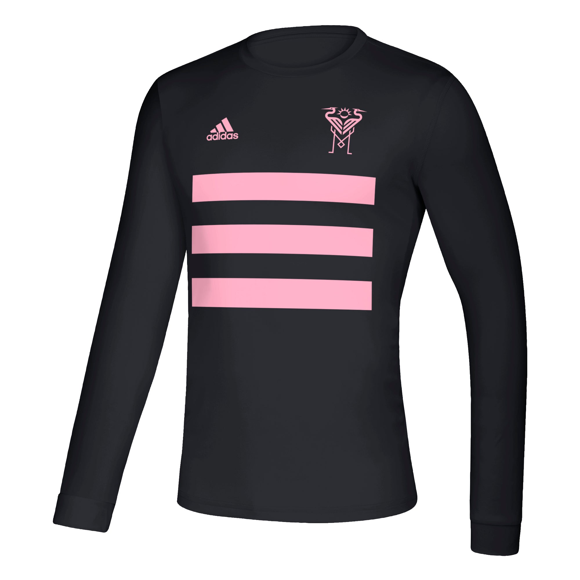 Inter Miami CF adidas Creator LS Men's Three Stripes T-Shirt - Black