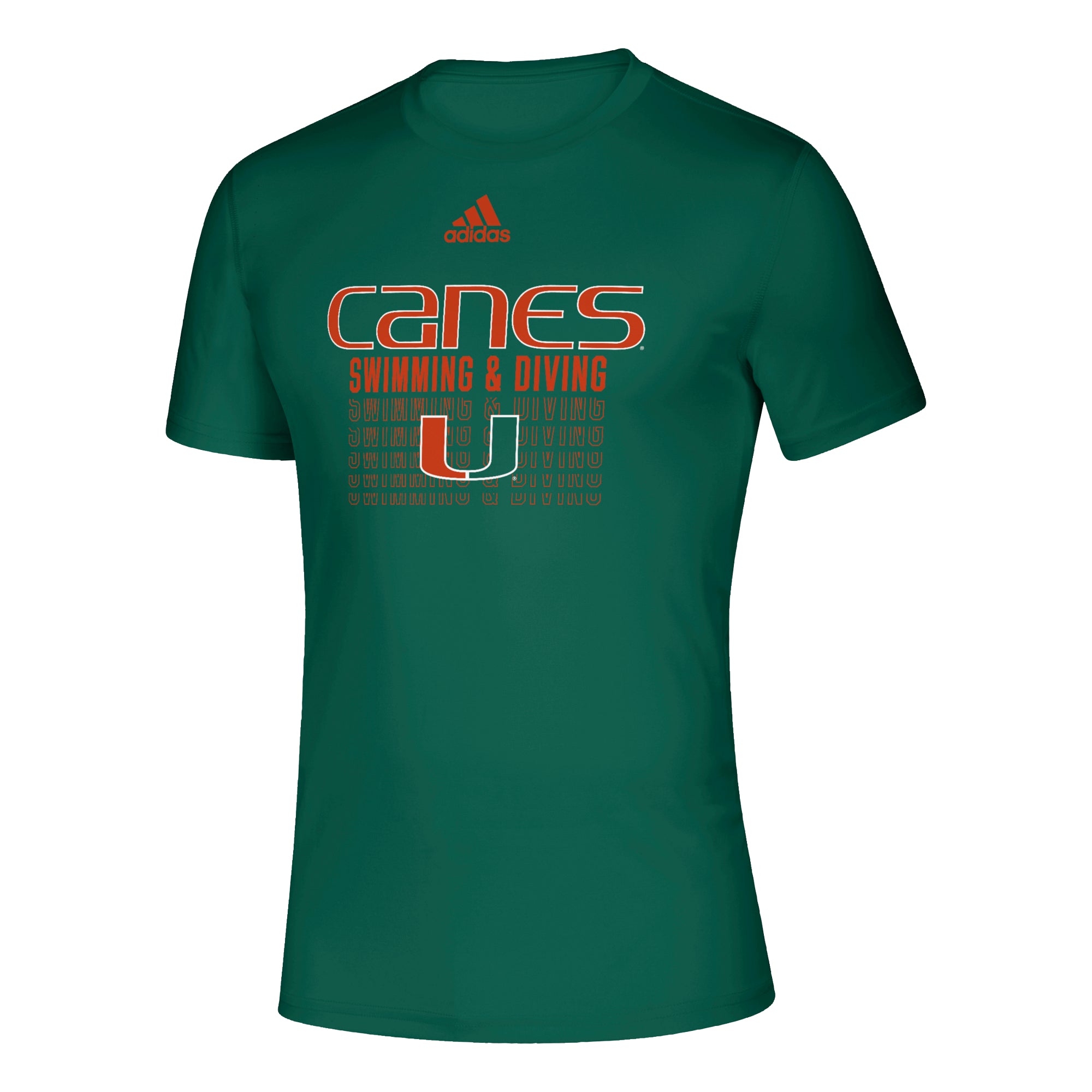 Miami Hurricanes adidas Swimming and Diving Creator S/S T-Shirt - Green