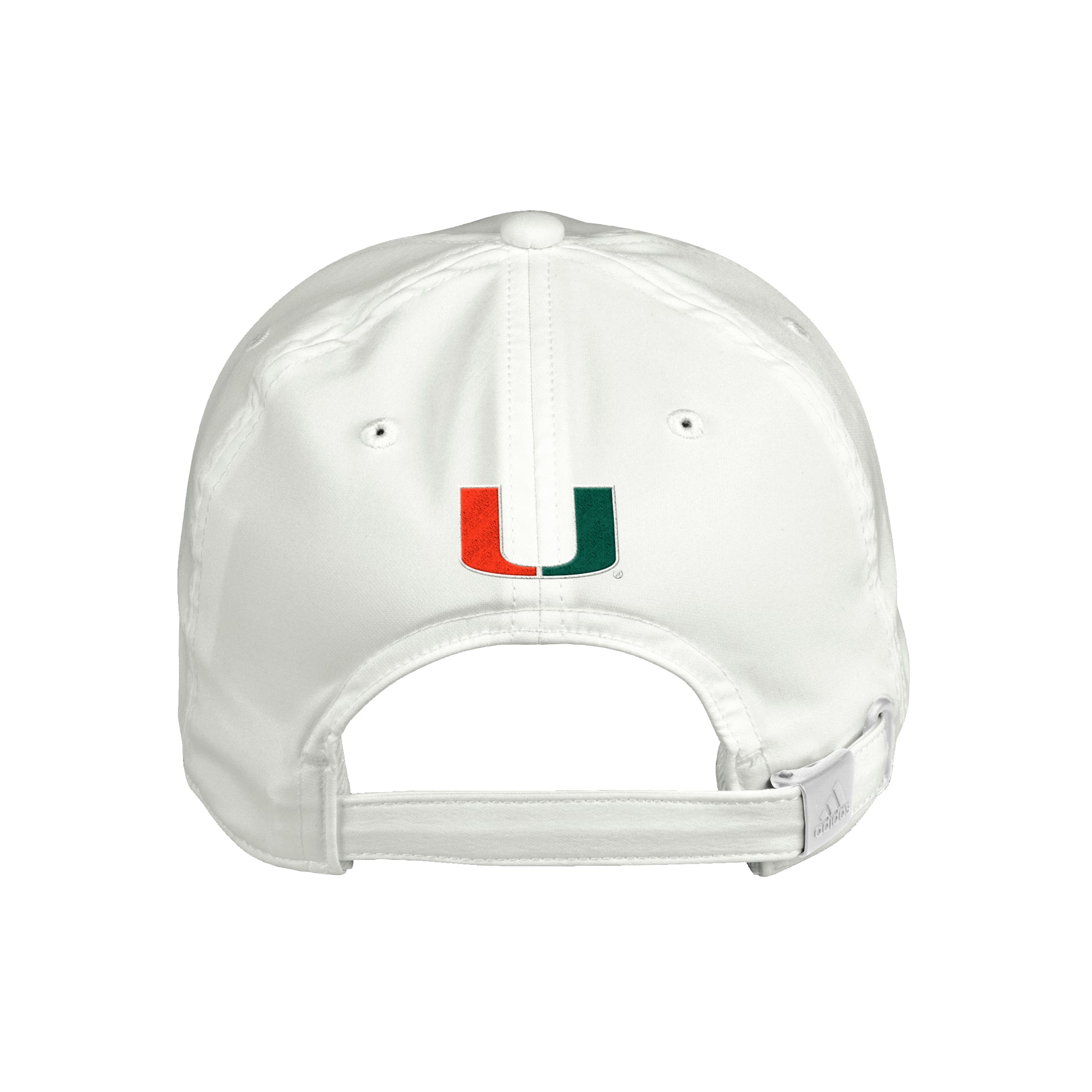 Miami Hurricanes adidas Coaches Slogan Adjustable Hat - White