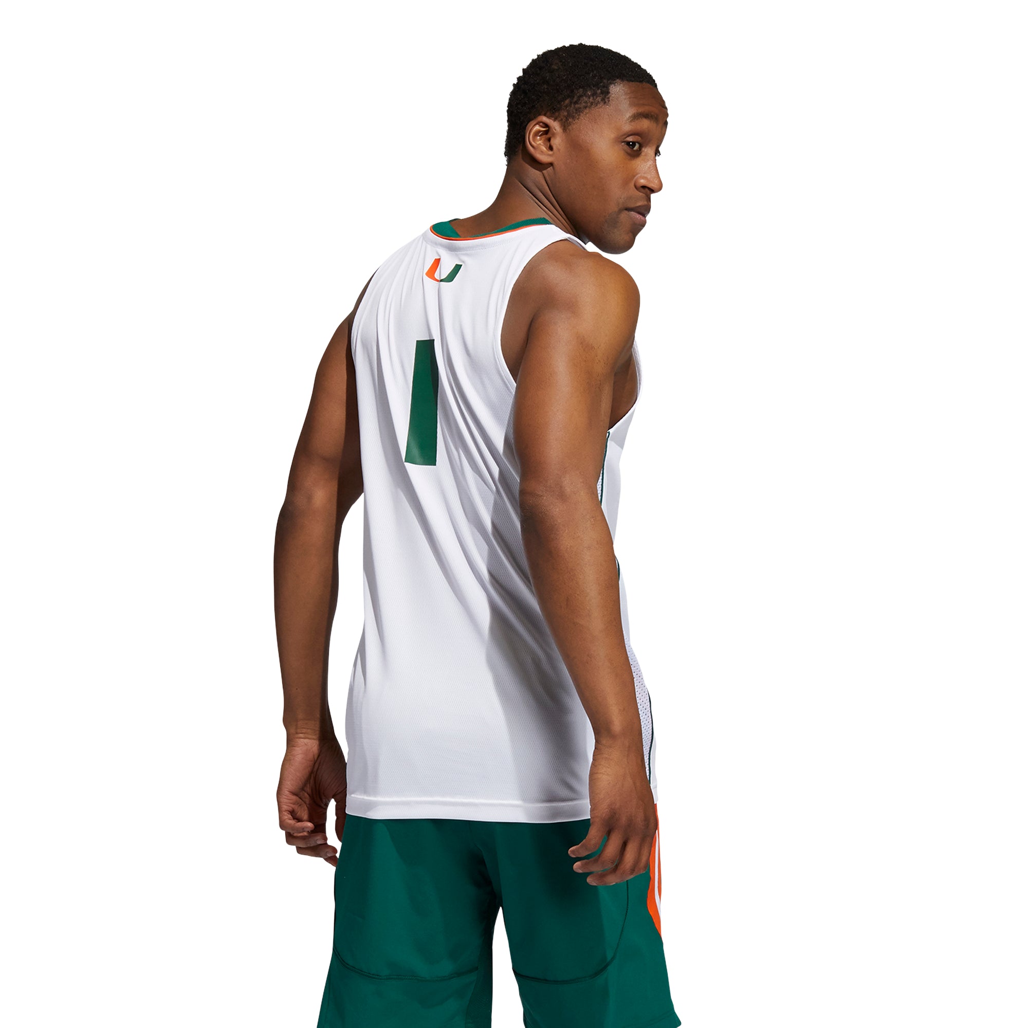 Miami Hurricanes adidas Swingman Basketball Jersey - White