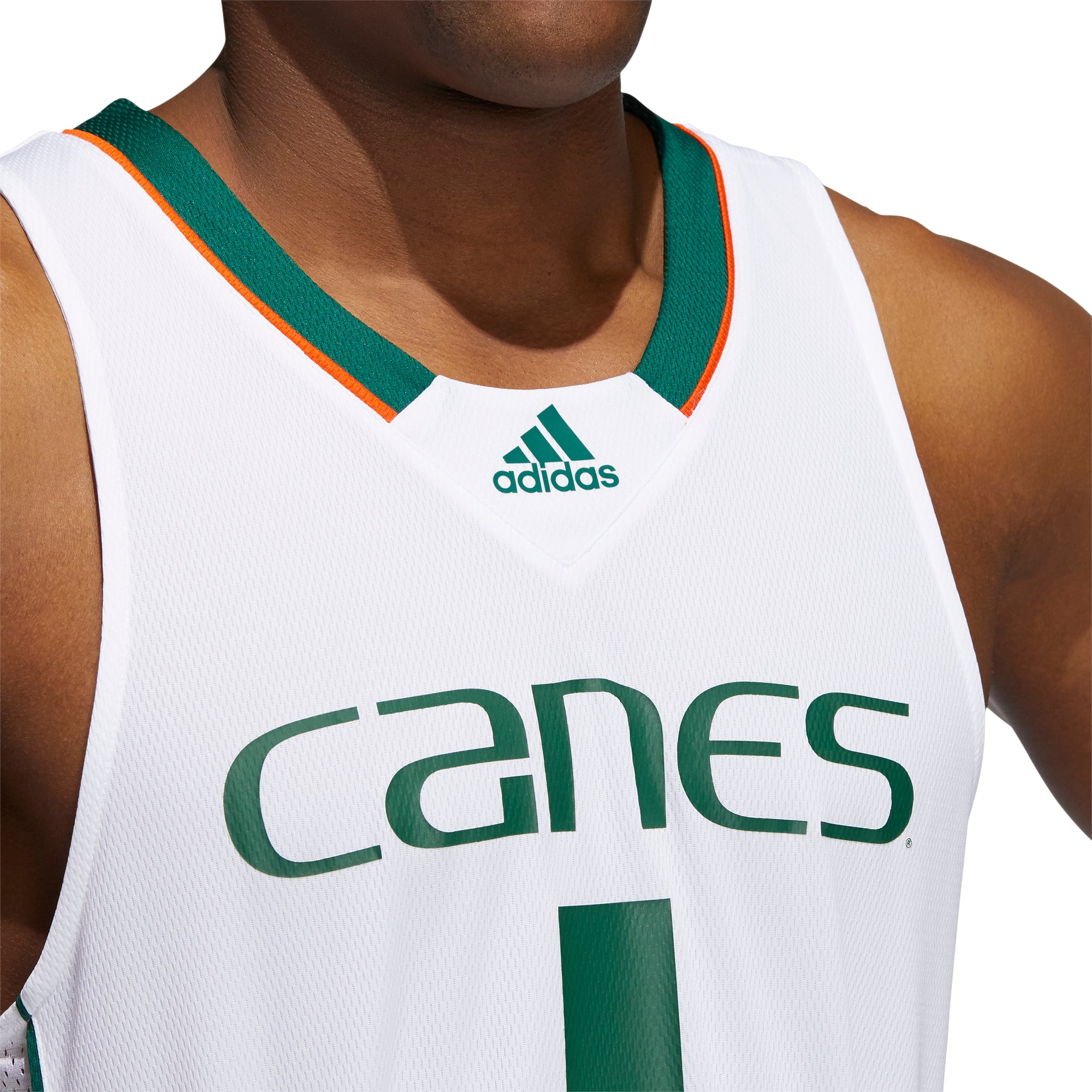 Miami Hurricanes adidas Swingman Basketball Jersey - White