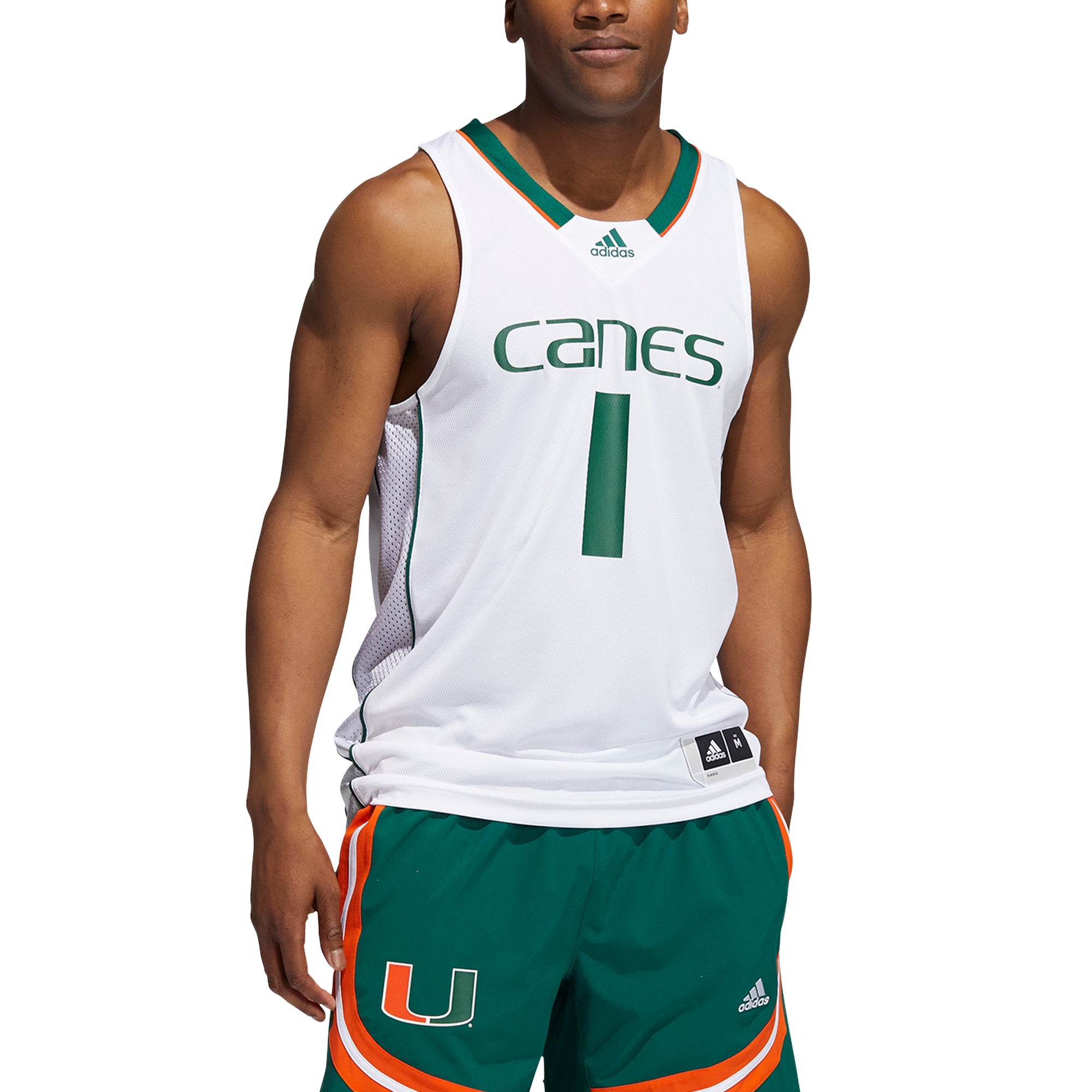 Miami Hurricanes adidas Swingman Basketball Jersey - White