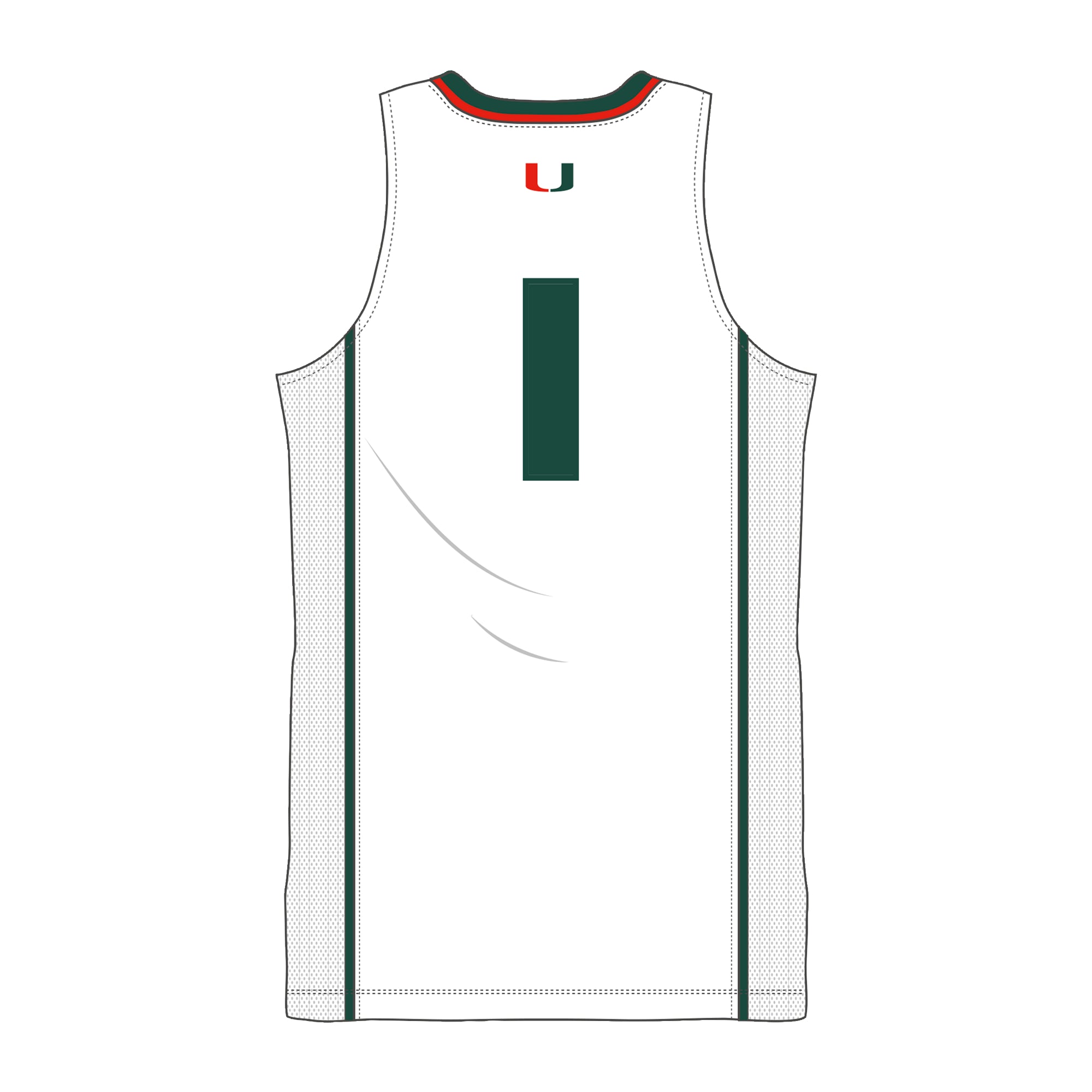 Miami Hurricanes adidas Swingman Basketball Jersey - White