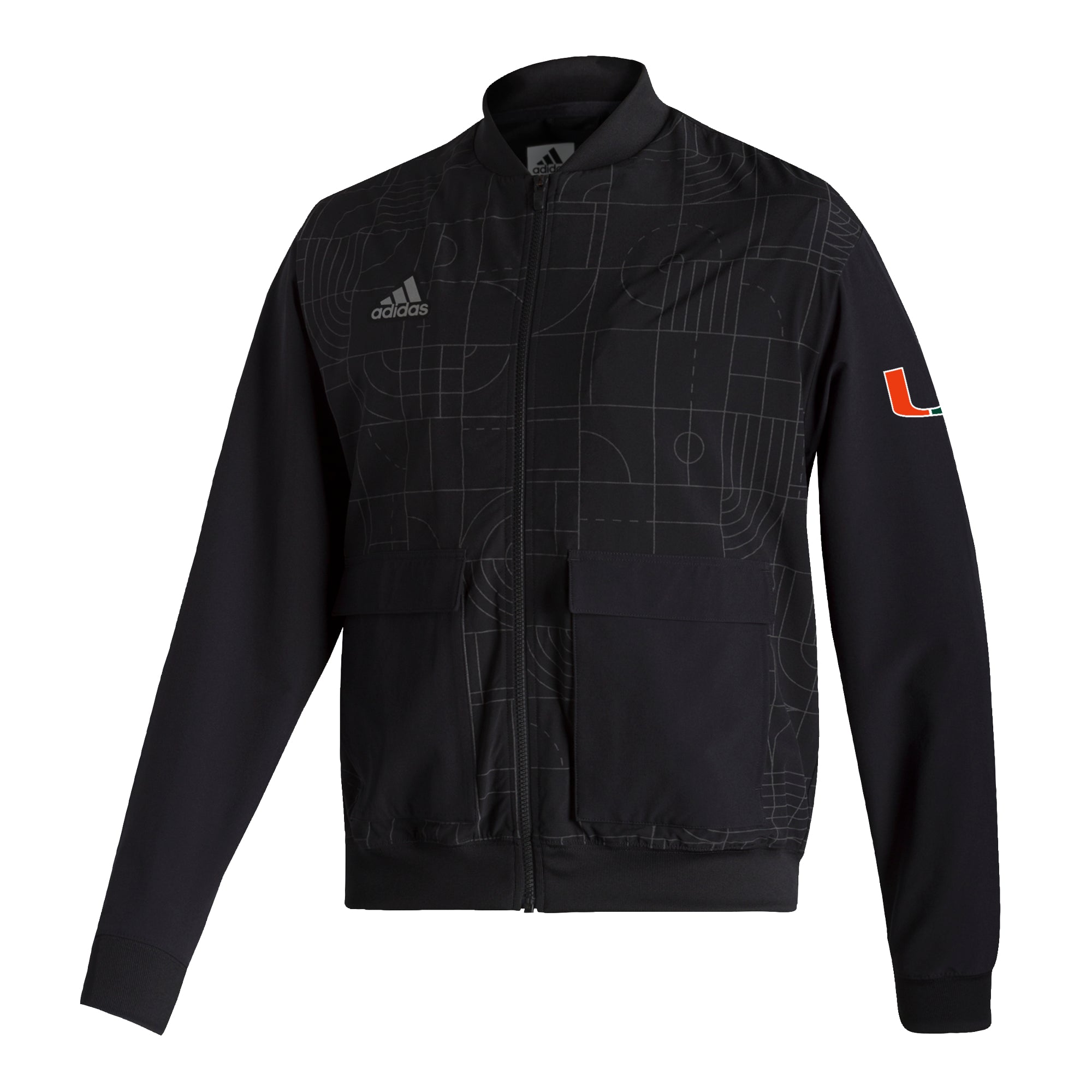 Miami Hurricanes adidas Playoff Full Zip Jacket - Black