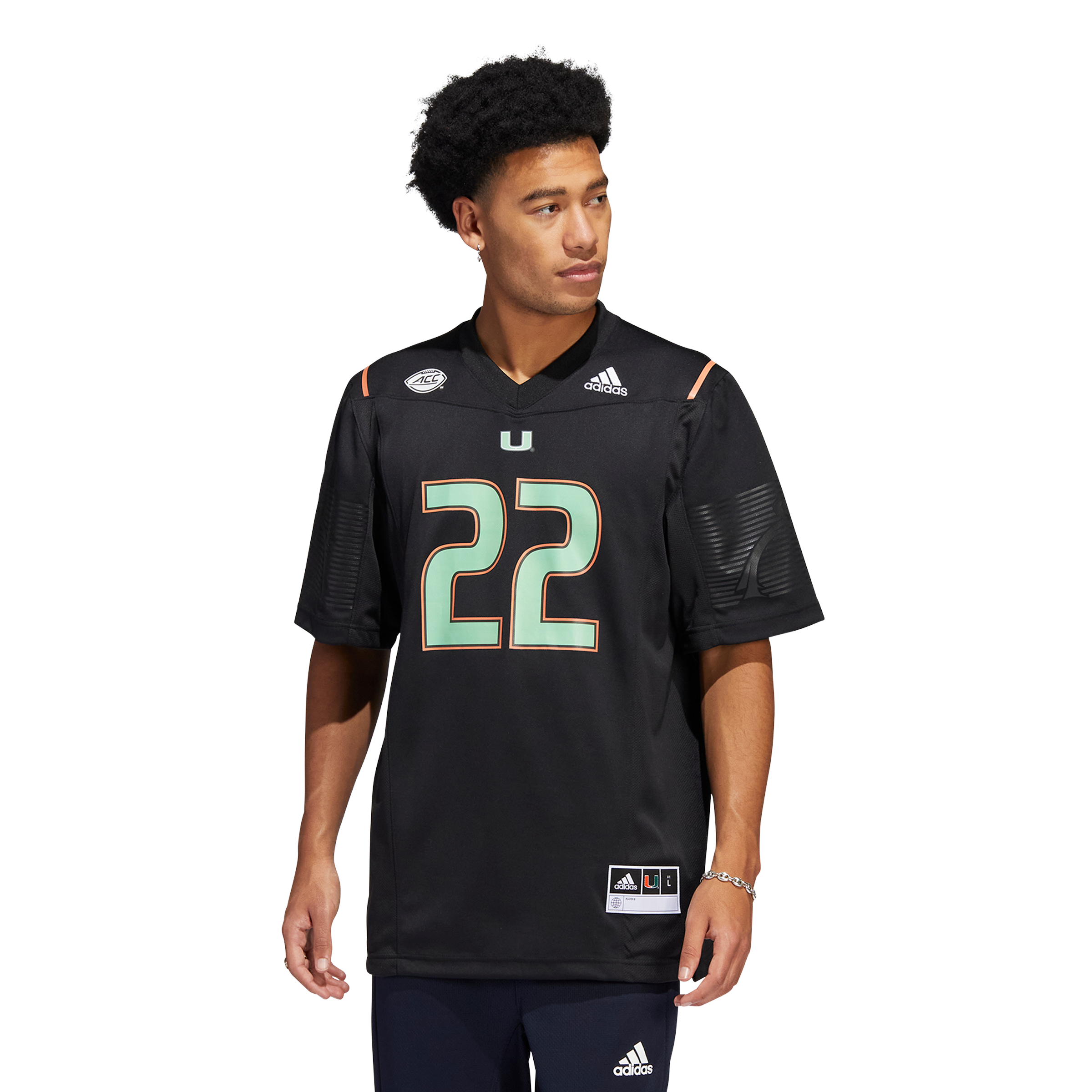 Miami Hurricanes adidas Miami Nights Premier Strategy Jersey - Black