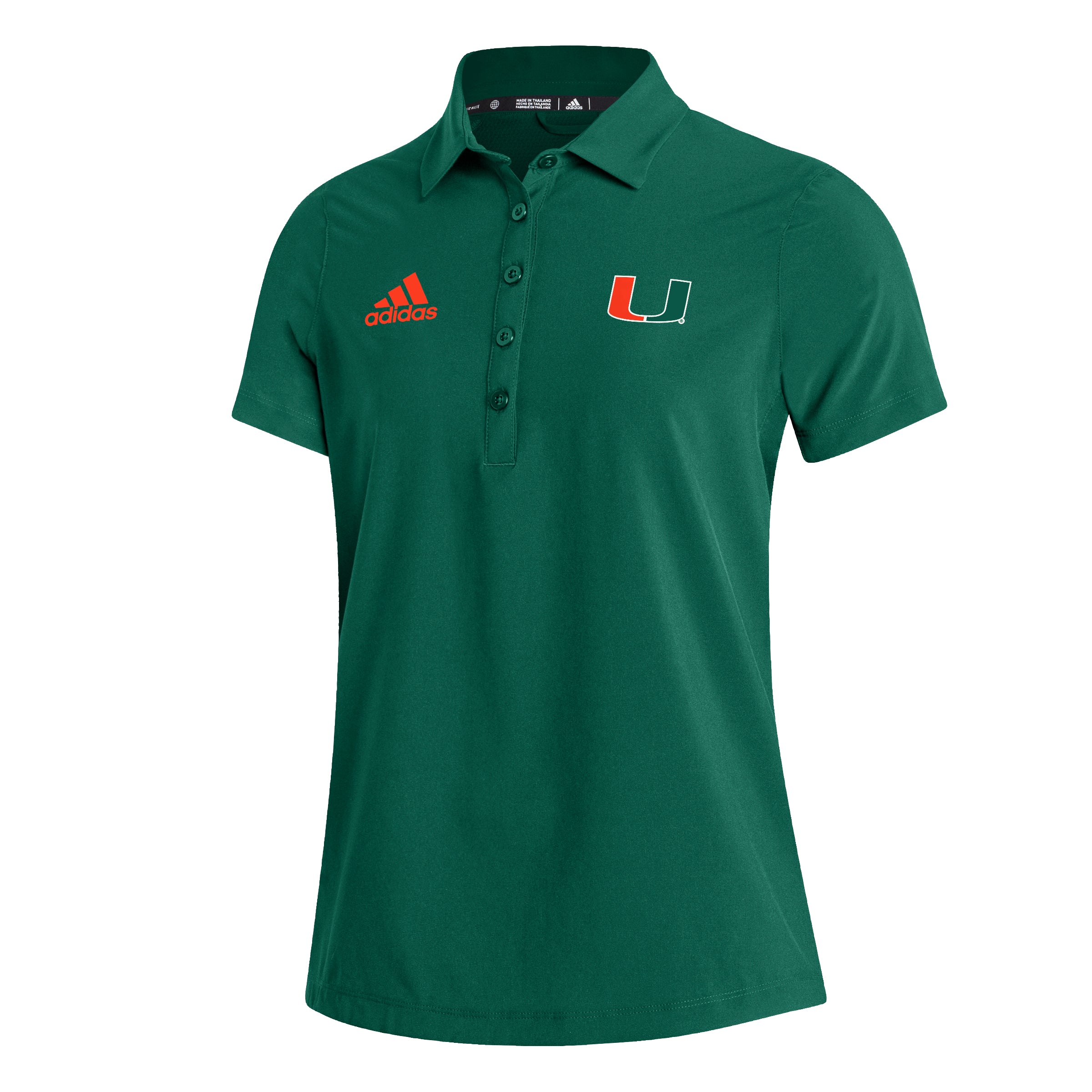 Miami Hurricanes adidas Women's Stadium Ready Polo - Green