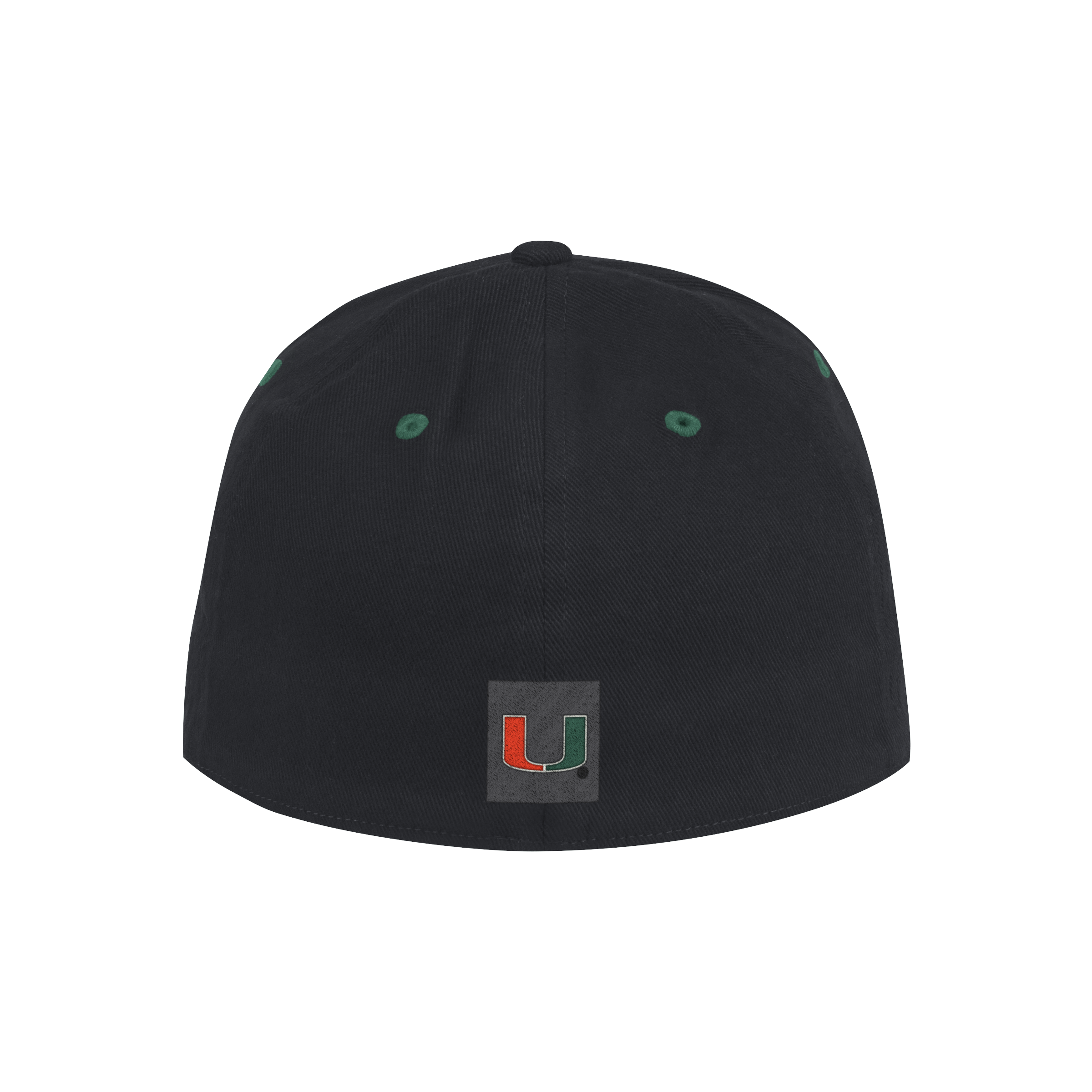 Miami Hurricanes adidas Silver Block Slouch Stretch Flex Hat - Black