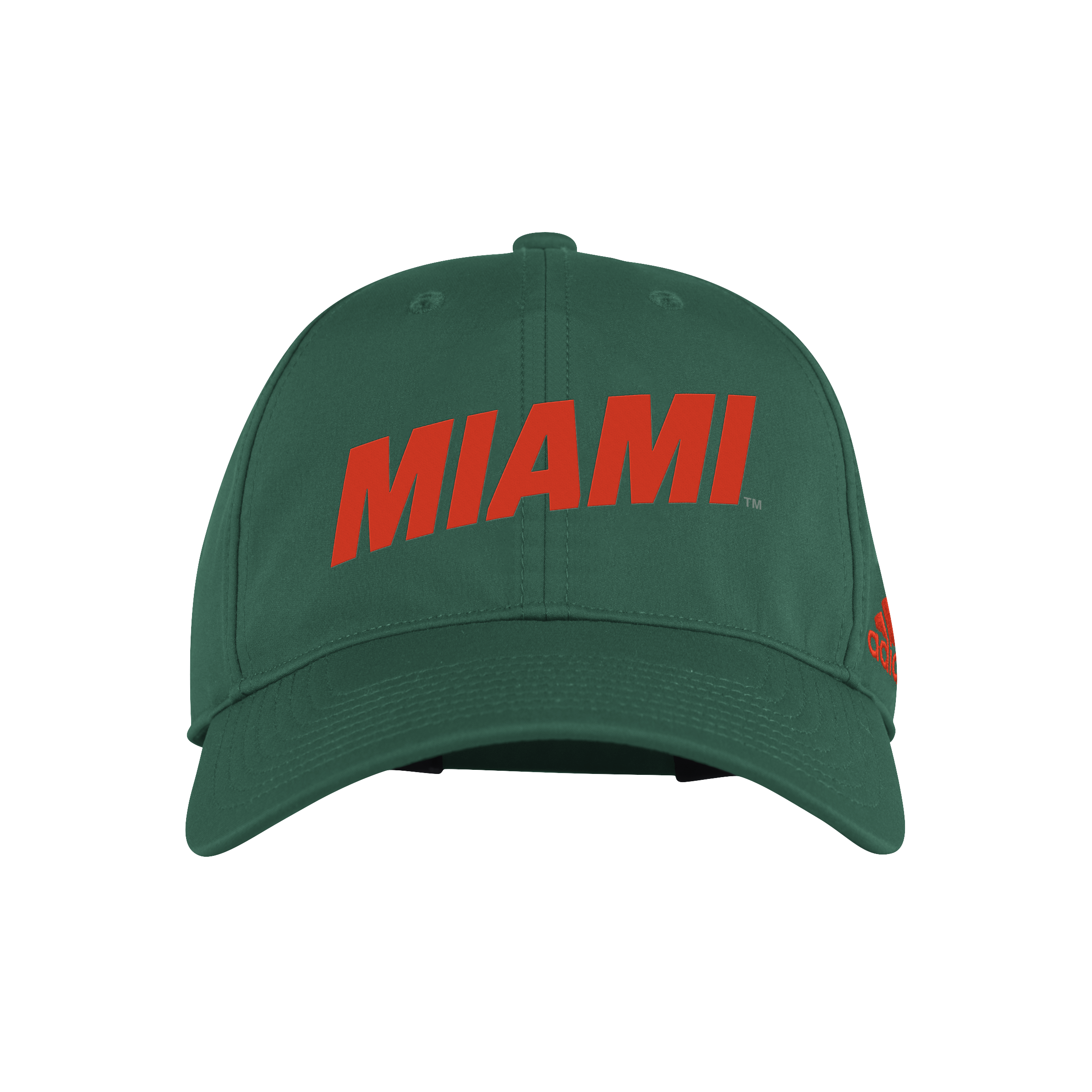 Miami Hurricanes adidas MIAMI Patterned Adjustable Hat - Green