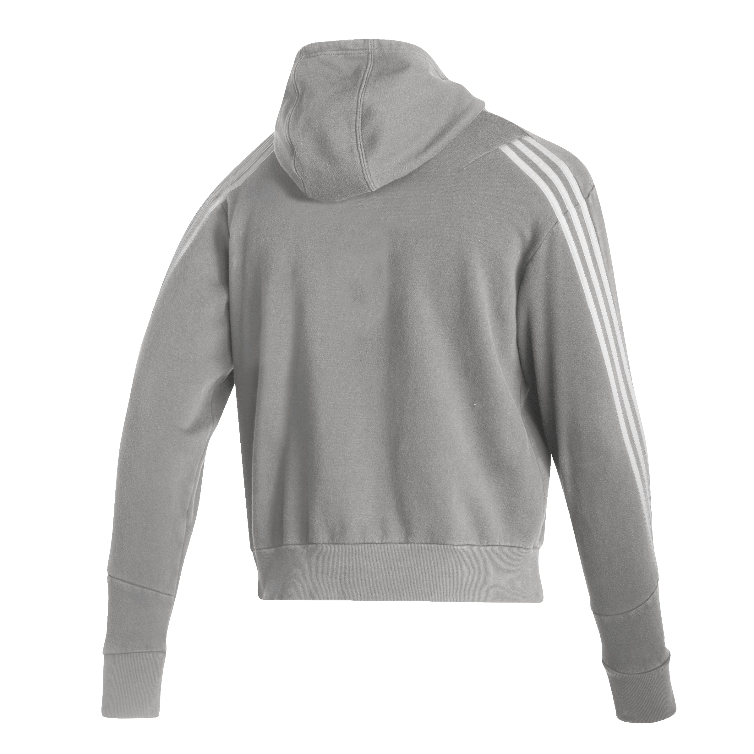 Miami Hurricanes adidas 3-Stripe Pullover Hoodie - Grey