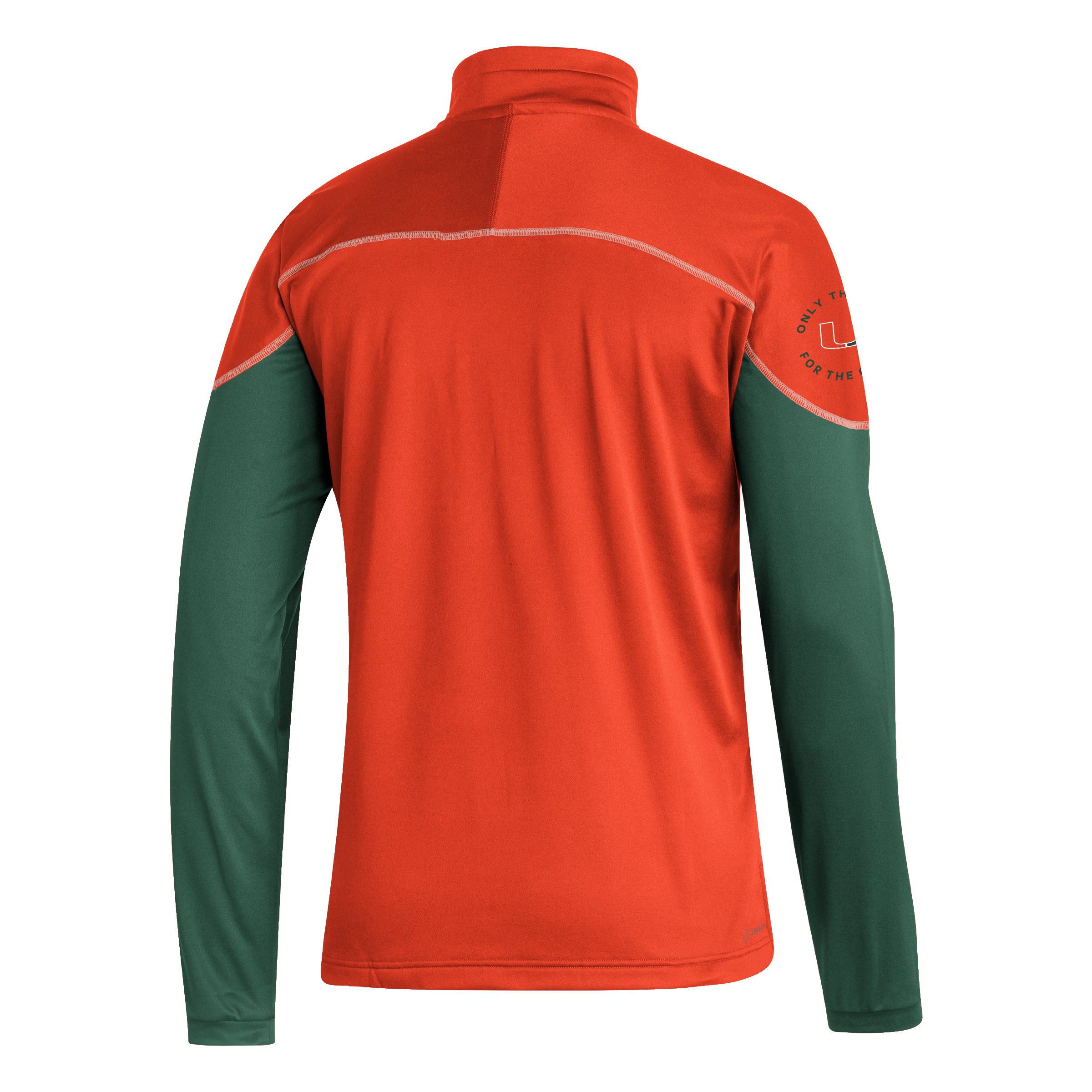 Miami Hurricanes adidas Knit Quarter-Snap Jacket - Orange