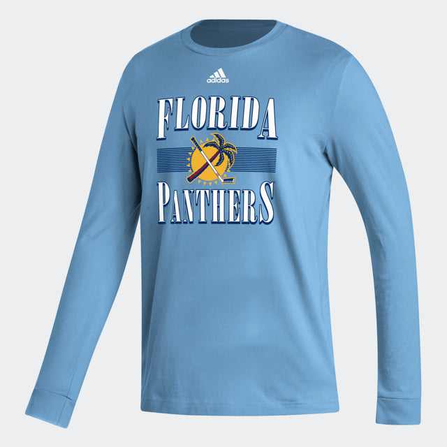 Florida Panthers adidas 2022-23 Reverse Retro 2.0 LS T-Shirt - Sky Blu