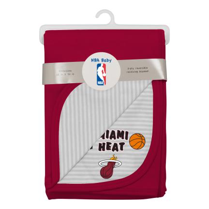 Miami Heat Reversible Receiving  Baby Blanket