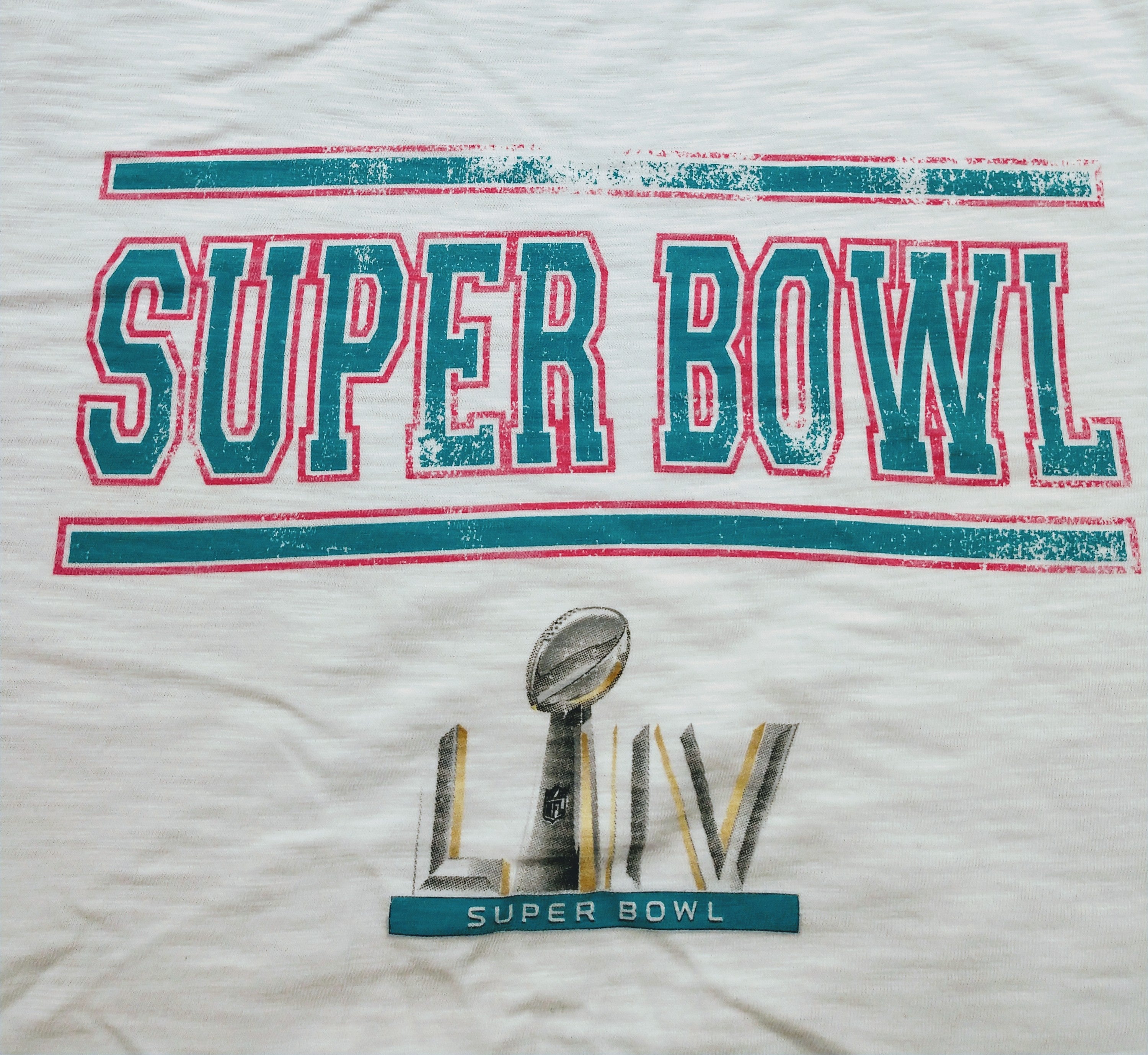 Super Bowl LIV Men's White Wash Home Stand Distressed T-Shirt