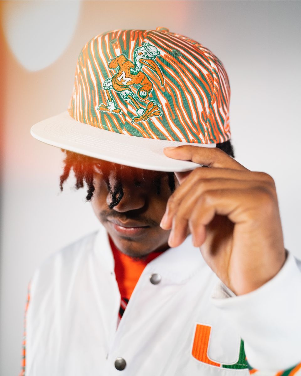 Miami Hurricanes Dyme Lyfe Zubaz Sebastian Zebra Snapback Hat