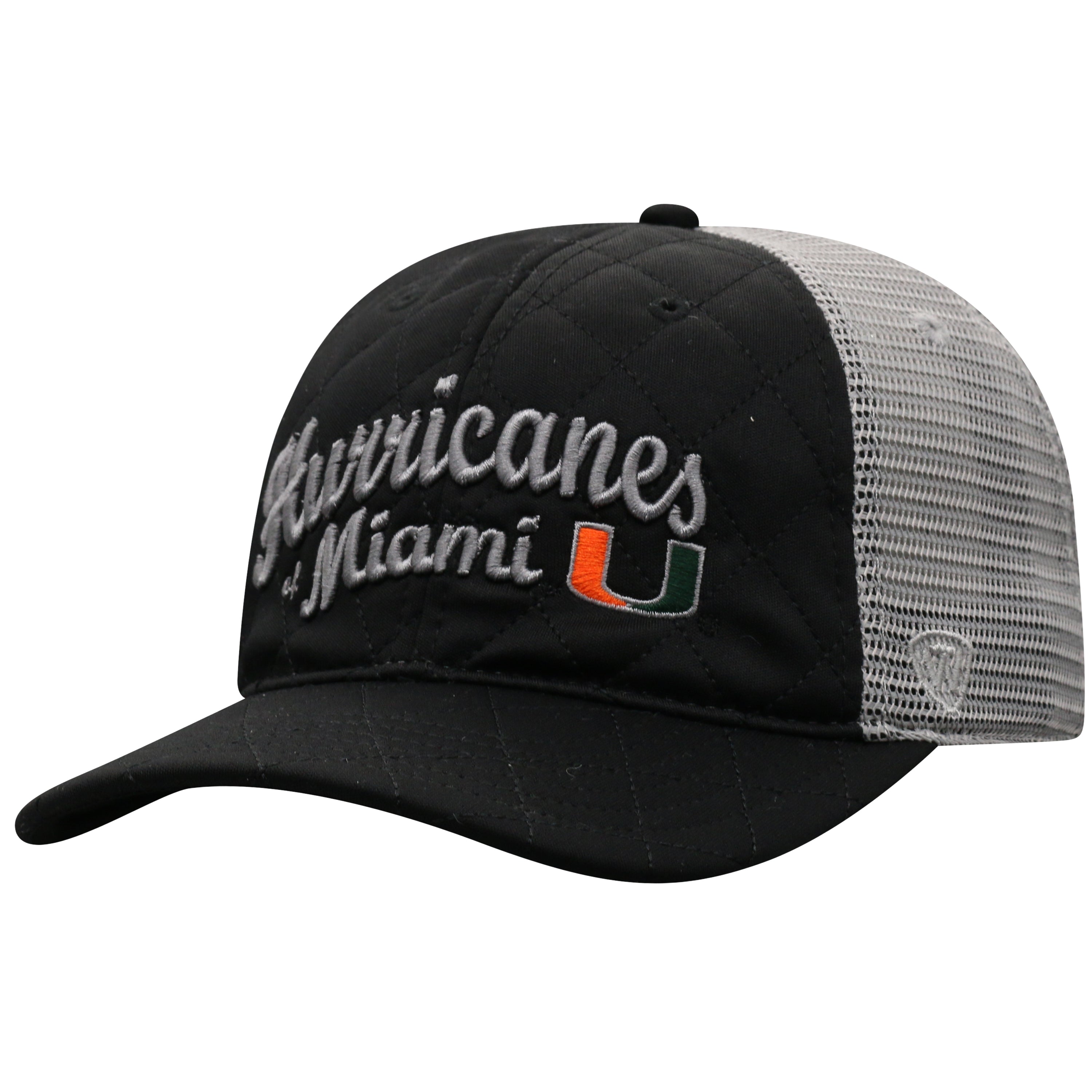 Miami Hurricanes Women's Top of the World Inflate Adjustable Hat- Black/Grey
