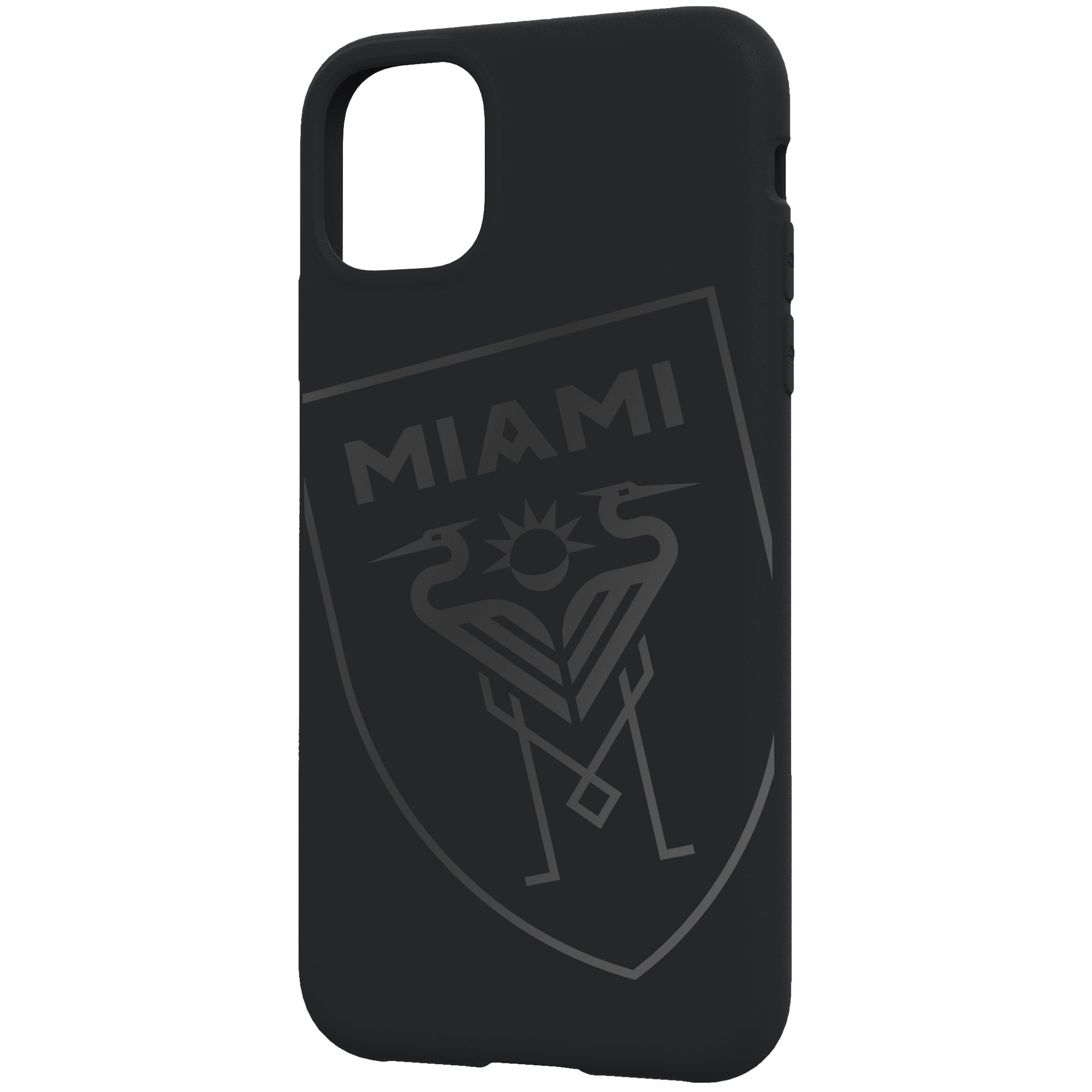 Inter Miami CF Tilted Shield Logo Spot UV Black Cellphone Case