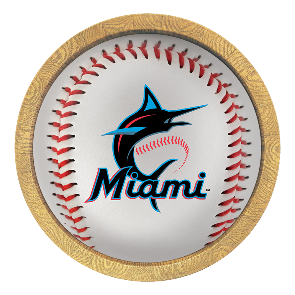 Miami Marlins: Barrel Framed Lighted Wall Sign