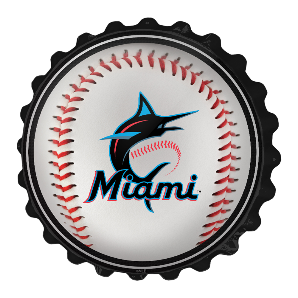 Miami Marlins: Baseball - Bottle Cap Wall Sign