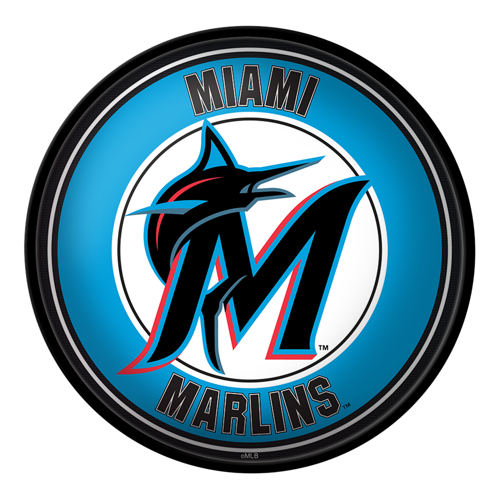 Miami Marlins: Modern Disc Wall Sign - Main Image