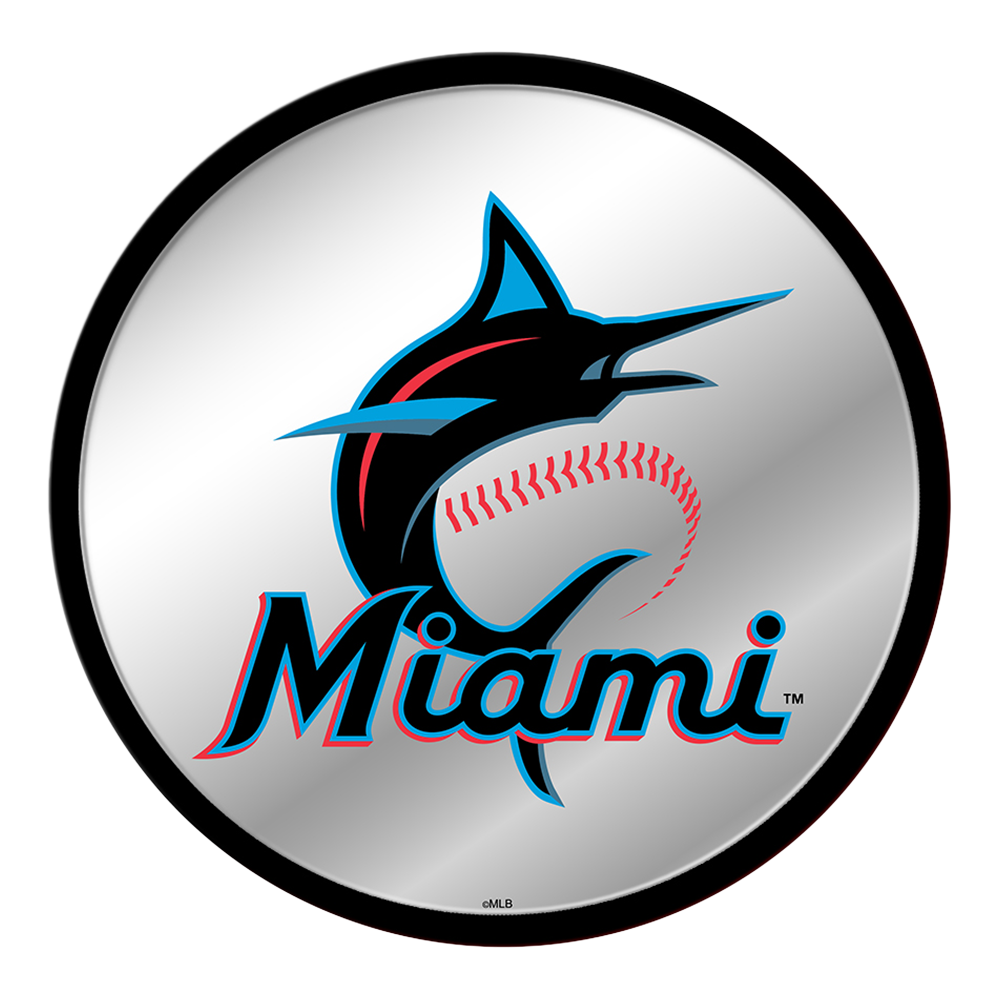 Miami Marlins: Modern Disc Mirrored Wall Sign