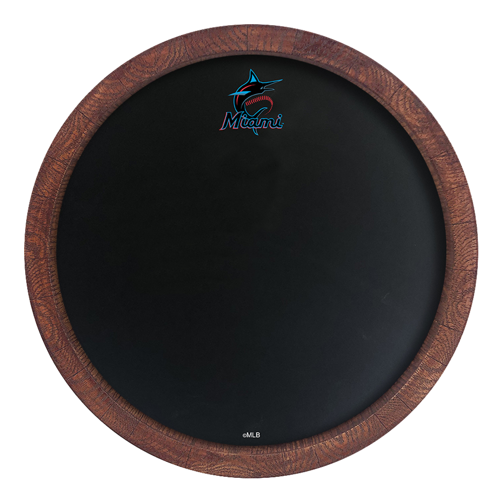 Miami Marlins: Chalkboard "Faux" Barrel Top Sign
